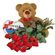 red roses with teddy and chocolates. Sri Lanka